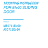 Mounting instruction for Door System EI260-C fire sliding doors