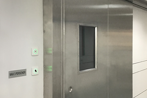 Door System's fire sliding door for pharmaceutical companies