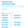 Mounting instruction for Door System automatic sliding doors