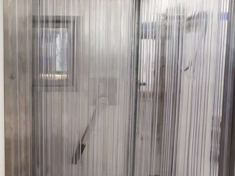 Door System strip curtains dual-ribbed close-up