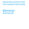 Mounting instruction for Door System EI260-C hinged fire doors