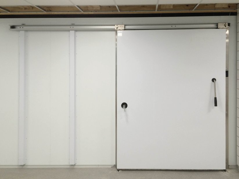 White sliding door