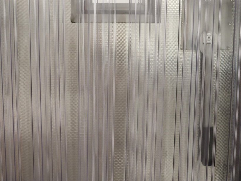 Door System strip curtains dual-ribbed close-up