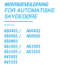 Montagevejledning for Door Systems automatiske skydedøre