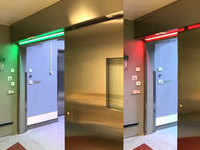 LED-lights on sliding door