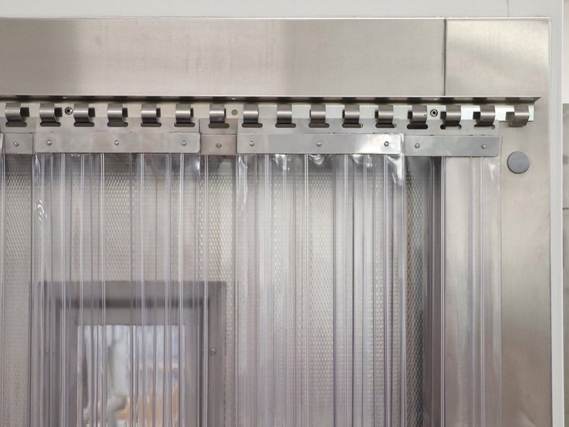 Door System strip curtains dual-ribbed detail