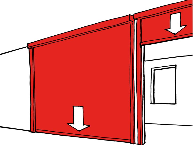 Fibershield-E fire curtain illustration